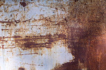 rust on metal, old worn wall
