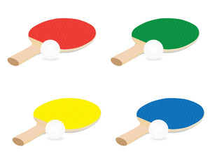 Ping pong equipment vector design