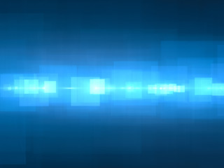 Blue glowing squares new technology