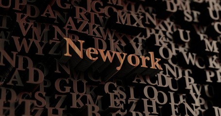 Newyork - Wooden 3D rendered letters/message.  Can be used for an online banner ad or a print postcard.