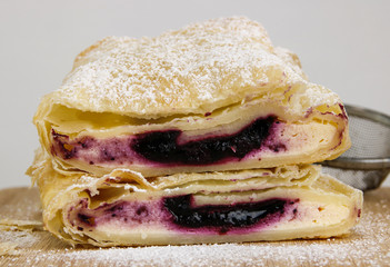 Topfen Heidelbeer Strudel