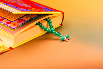 Closeup of Islamic Book Holy Quran