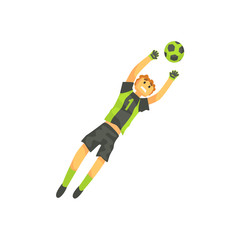 Goalkeeper Football Player Isolated Illustration