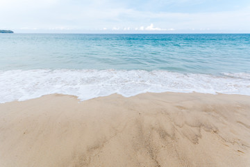 Beautiful sky sea and beach in summer