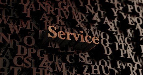 Service - Wooden 3D rendered letters/message.  Can be used for an online banner ad or a print postcard.