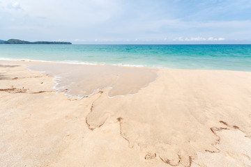 Beautiful sky sea and beach in summer