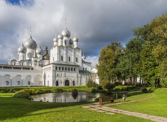 Fototapeta na wymiar Vladyki yard of Rostov Kremlin.