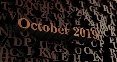 October 2019 - Wooden 3D rendered letters/message.  Can be used for an online banner ad or a print postcard.