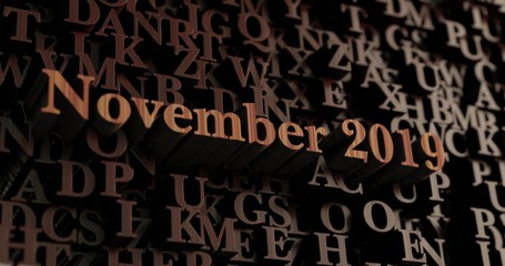 November 2019 - Wooden 3D rendered letters/message.  Can be used for an online banner ad or a print postcard.