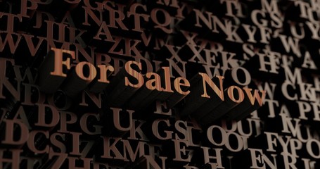 For Sale Now - Wooden 3D rendered letters/message.  Can be used for an online banner ad or a print postcard.