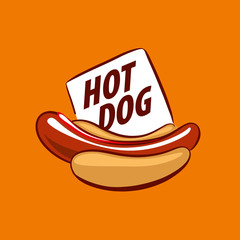 vector logo hot dog
