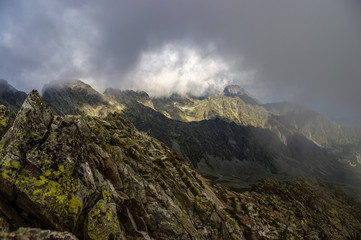 Panorama of amazing summer mountains