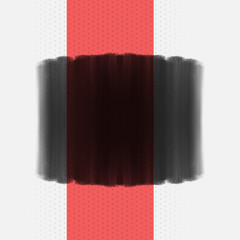 Black grunge banner with red stripe.