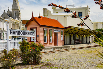 old railway station in oamaru, new zealand