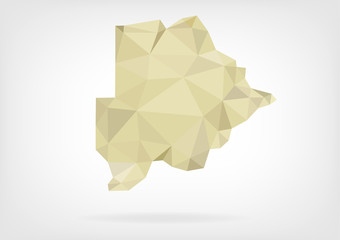 Low Poly Map of Botswana