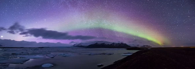 Fotobehang Aurora borealis Panorama © vichie81