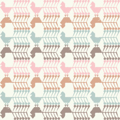 Obraz premium Seamless vector background with decorative birds. Cloth design, wallpaper.