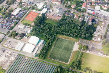 Fußballfeld aus der Luft