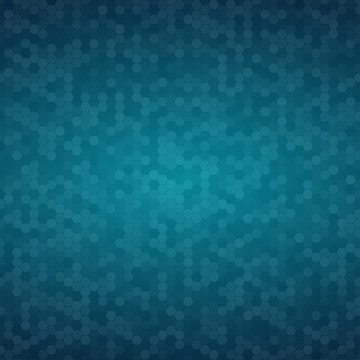 Blue Mosaic Tile Honeycomb Vector Background.