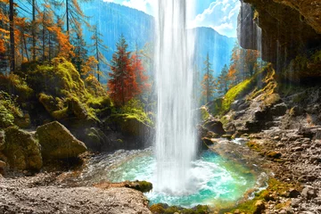 Herbst in Slowenien, Wasserfall © Jenny Sturm