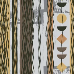 Tapeten 1950er Jahre Retro Mid-Century nahtloses Muster © Wingnut Designs