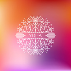 Naklejka premium Yoga emblem