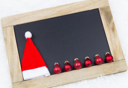 Weihnachtliche Tafel mit Freiraum