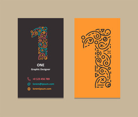 Number 1 Logo Business card