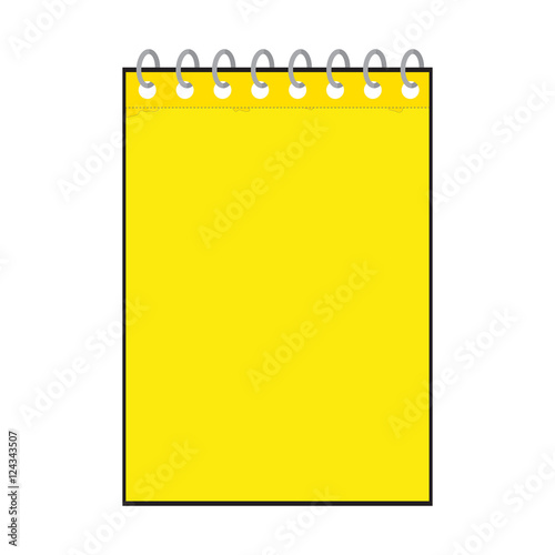 "vector illustration of yellow notepad icon" Stock image and royalty