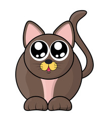 cute cat vector symbol icon design.