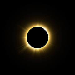Eclipse of the sun. Vector illustration, eps 10.
