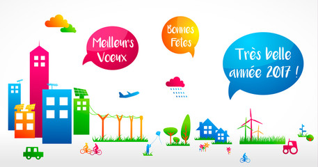 Carte de vœux 2017 - Ville et campagne
