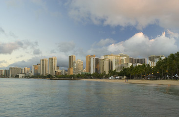 Fototapeta premium Waikiki beach hotels
