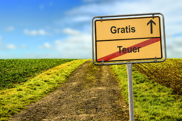 Obraz premium Schild 177 - Gratis