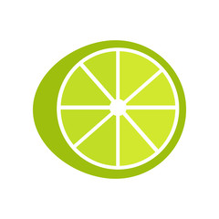 Lime Vector Illustration In Flat Style Design.  