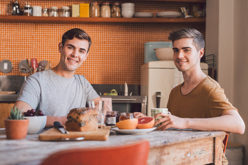 Enjoying a healthy breakfast together