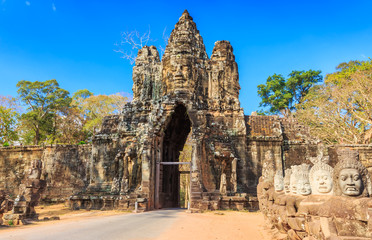 Fototapeta premium Angkor Wat, Cambodia. Entrance gate.
