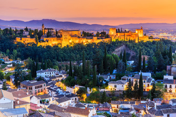 Alhambra of Granada, Spain.