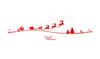 Weihnachten Rentierschlitten