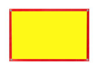 blank signboard on a white background