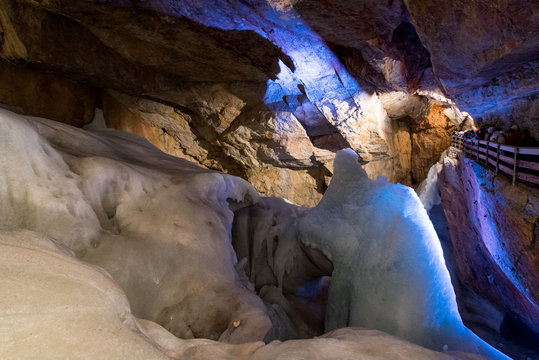 ice cave near dachstein glacier in austria