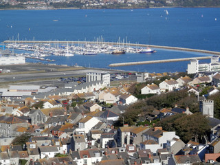 Fototapeta premium village of Chesil and marina