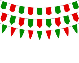 Obraz premium Decorative flags on greeting Christmas