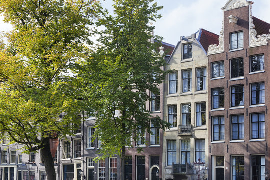 Canal houses at the Keizersgracht in Amsterdam