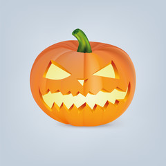 Halloween pumpkin with scary face