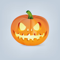 Halloween pumpkin with scary face