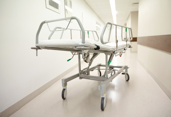 hospital gurney or stretcher at emergency room