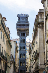 Fototapeta premium View of the historic elevator of Lisbon in Portugal