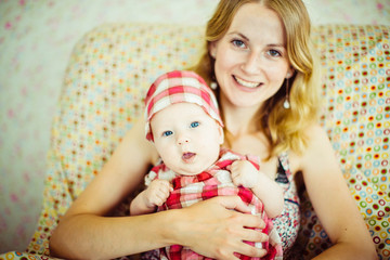 beautiful mother and her incredible little daughter together