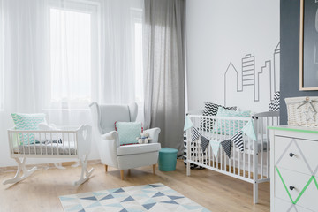 Lot of light in a baby's room